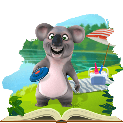 kev the koala is spending a day at the lake