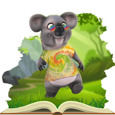 Kev the Koala is a hippie